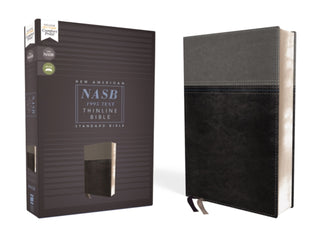 Cover image for 9780310450955 - NASB, Thinline Bible, Leathersoft, Black, Red Letter, 1995 Text, Comfort Print