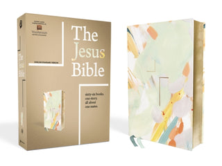 Cover image for 9780310453093 - The Jesus Bible Artist Edition, ESV, Leathersoft, Multi-color/Teal