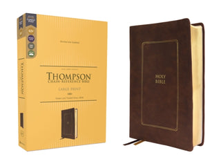 Cover image for 9780310459149 - KJV, Thompson Chain-Reference Bible, Large Print, Leathersoft, Brown, Red Letter, Comfort Print
