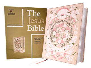 Cover image for 9780310460183 - The Jesus Bible Artist Edition, ESV, Leathersoft, Peach Floral