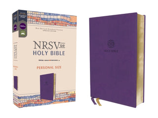 Supplemental image for 9780310461487 - NRSVue, Holy Bible, Personal Size, Leathersoft, Purple, Comfort Print