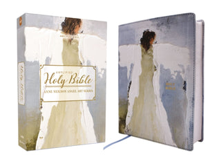 Supplemental image for 9780310461593 - Amplified Holy Bible, Anne Neilson Angel Art Series, Leathersoft, Blue