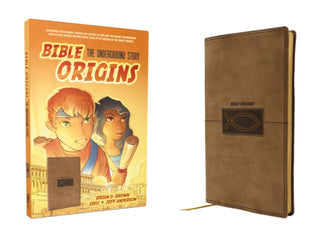 Cover image for 9780310463498 - Bible Origins (Portions of the New Testament + Graphic Novel Stories), Leathersoft, Tan