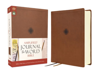 Cover image for 9780310463627 - Amplified Journal the Word Bible, Leathersoft, Brown
