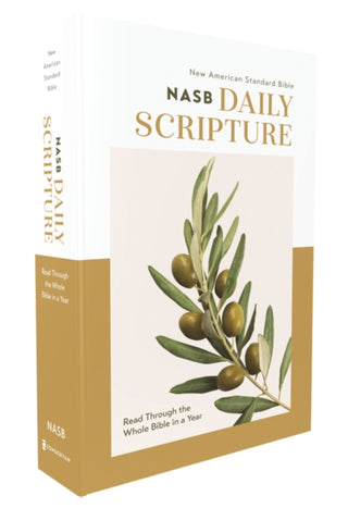 Cover image for 9780310465485 - NASB, Daily Scripture, Paperback, White/Olive, 1995 Text, Comfort Print