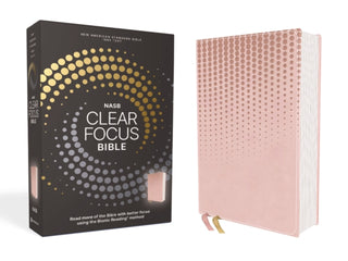 Cover image for 9780310465584 - NASB, Clear Focus Bible, Leathersoft, Pink