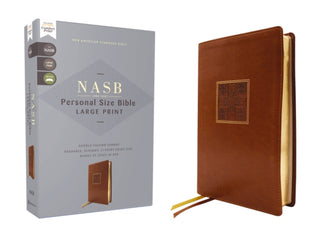 Supplemental image for 9780310465935 - NASB, Personal Size Bible, Large Print, Leathersoft, Brown, Red Letter, 1995 Text, Comfort Print