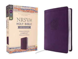 Cover image for 9780310466055 - NRSVue, Holy Bible with Apocrypha, Compact, Leathersoft, Purple, Comfort Print