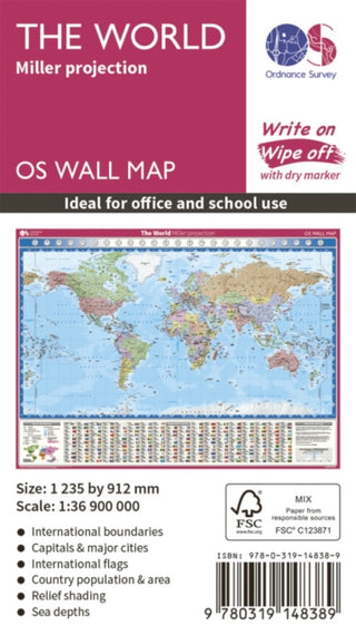 Supplemental image for 9780319148389 - The World Miller Projection