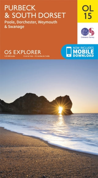 Cover image for 9780319242544 - Purbeck & South Dorset, Poole, Dorchester, Weymouth & Swanage