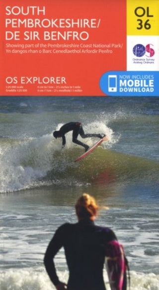 Cover image for 9780319242759 - O.S. Explorer Ol 36 South Pembrokeshire/De Sir Benfro