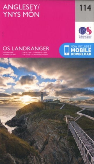 Cover image for 9780319262122 - O.S. Landranger 114 Anglesey/Ynys Mon