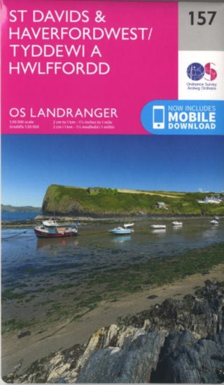 Cover image for 9780319262559 - O.S. Landranger 157 St Davids and Haverfordwest/Tyddewi a Hwlffordd