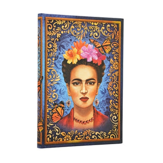 Cover image for 9780349719900 - The Colourful Portrait Midi Lined Hardcover Journal, 144pg, 120GSM by Paperblanks (Viva Frida)