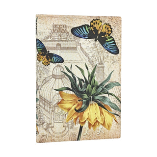 Cover image for 9780349723990 - Golden Fritillaria Midi Lined Softcover Journal, 176pg, 100GSM, New York Botanical Garden by Paperblanks (Golden Fritillaria)