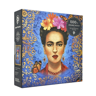 Cover image for 9780349724249 - The Colourful Portrait 1000 Piece Jigsaw Puzzle by Paperblanks (Viva Frida)