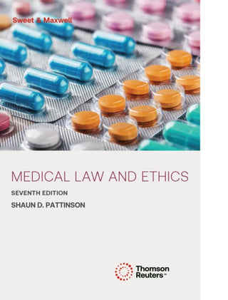 Supplemental image for 9780414125025 - Medical Law and Ethics