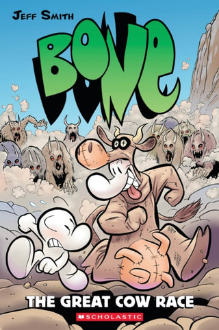 Cover image for 9780439706391 - The Great Cow Race: A Graphic Novel (Bone #2)