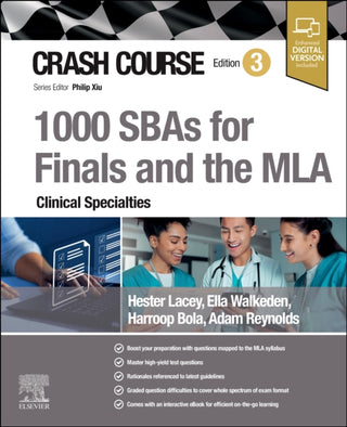 Cover image for 9780443283246 - Crash Course 1000 SBAs for Finals and the MLA - Clinical Specialties