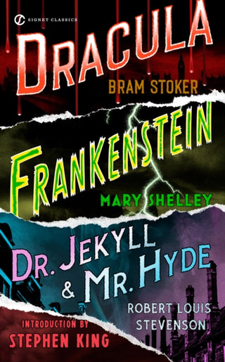 Cover image for 9780451523631 - Frankenstein, Dracula, Dr. Jekyll and Mr. Hyde