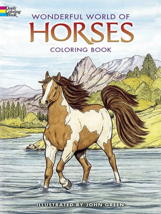 Cover image for 9780486444659 - Wonderful World of Horses Coloring Book