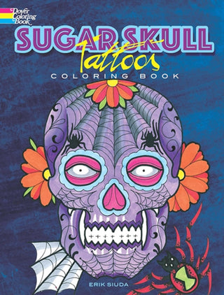 Cover image for 9780486798875 - Sugar Skull Tattoos Coloring Book