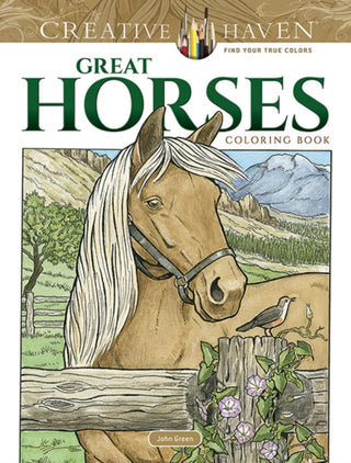 Supplemental image for 9780486817910 - Creative Haven Great Horses Coloring Book