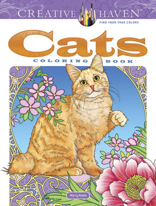 Cover image for 9780486833903 - Creative Haven Cats Coloring Book