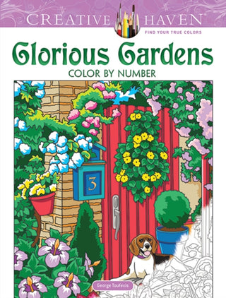 Cover image for 9780486836690 - Creative Haven Glorious Gardens Color by Number Coloring Book