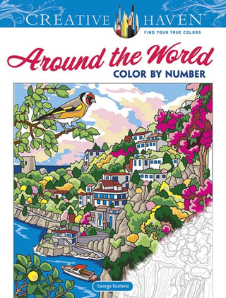Cover image for 9780486846989 - Creative Haven Around the World Color by Number