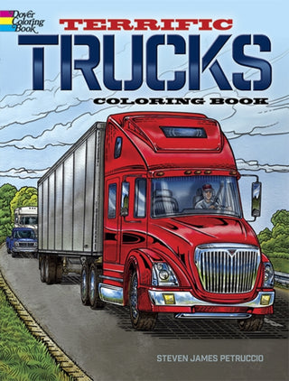 Cover image for 9780486847320 - Terrific Trucks Coloring Book