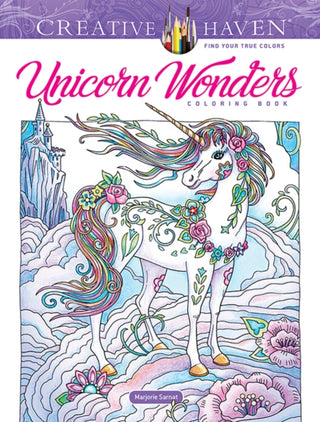 Cover image for 9780486847559 - Creative Haven Unicorn Wonders Coloring Book