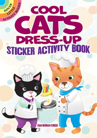 Cover image for 9780486849911 - Cool Cats Dress-Up Sticker Activity Book