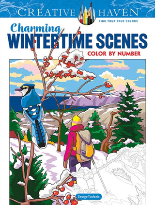Cover image for 9780486851136 - Creative Haven Charming Wintertime Scenes Color by Number