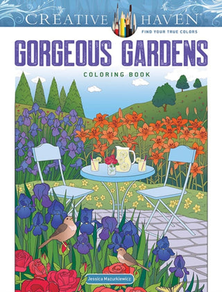 Cover image for 9780486851143 - Creative Haven Gorgeous Gardens Coloring Book
