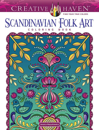 Cover image for 9780486851181 - Creative Haven Scandinavian Folk Art Coloring Book