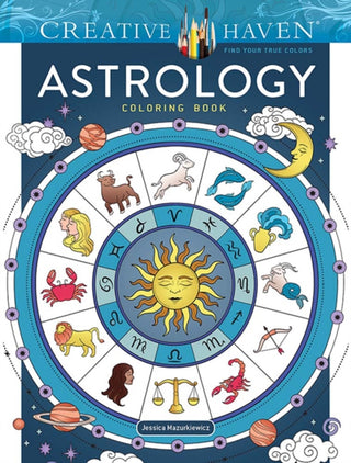 Cover image for 9780486851730 - Creative Haven Astrology Coloring Book