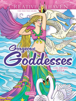 Cover image for 9780486853185 - Creative Haven Gorgeous Goddesses Coloring Book