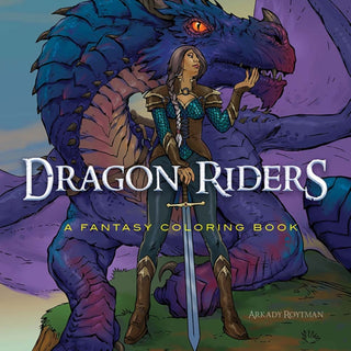 Cover image for 9780486853352 - Dragon Riders: A Fantasy Coloring Book