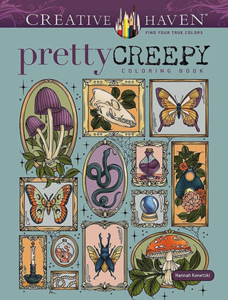 Cover image for 9780486854724 - Creative Haven Pretty Creepy Coloring Book
