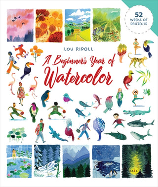 Cover image for 9780486854892 - A Beginner's Year of Watercolor