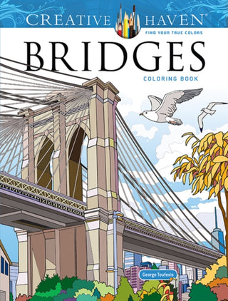 Cover image for 9780486855813 - Creative Haven Bridges Coloring Book