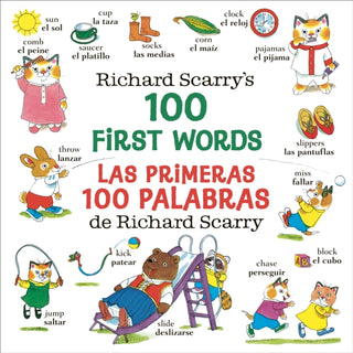 Cover image for 9780593563366 - Richard Scarry's 100 First Words/Las primeras 100 palabras de Richard Scarry
