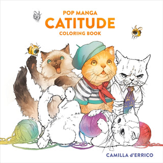 Cover image for 9780593837542 - Pop Manga Catitude Coloring Book