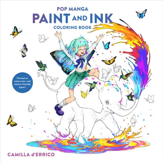 Cover image for 9780593839690 - Pop Manga Paint and Ink Coloring Book