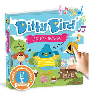 Cover image for 9780648268581 - Ditty Bird Action Songs Interactive Sound Book for Toddlers 1- 3 Musical Books for 1 Year Old
