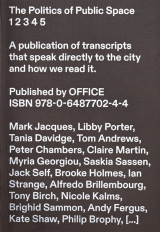 Cover image for 9780648770244 - The Politics of Public Space