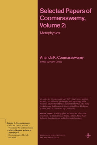 Cover image for 9780691277530 - Selected Papers of Coomaraswamy, Volume 2