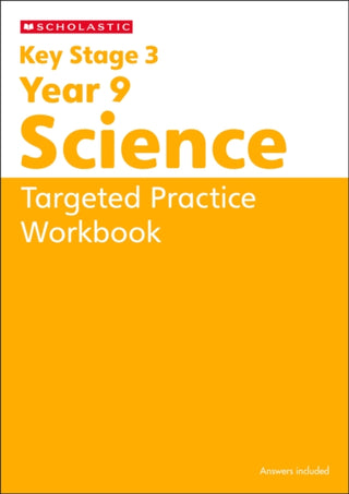 Cover image for 9780702336546 - KS3 Year 9 Science Targeted Practice Workbook with answers.