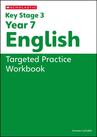 Cover image for 9780702346224 - KS3 Year 7 English Targeted Practice Workbook with answers.